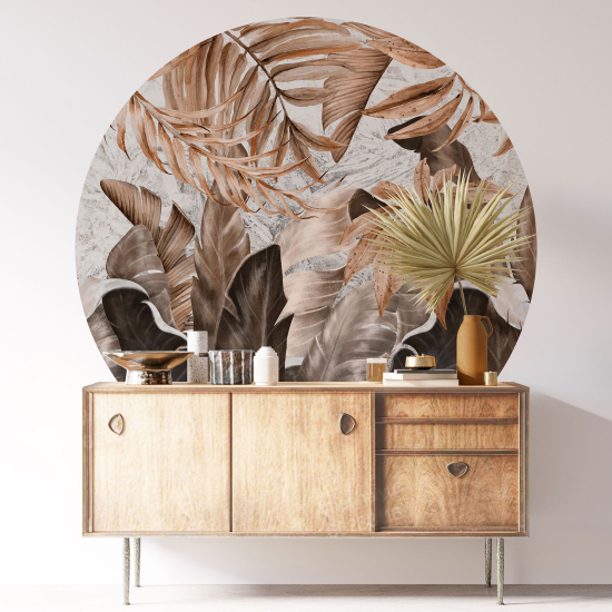 Adesivo Murale Cerchio / Rotondo - Motivo botanico