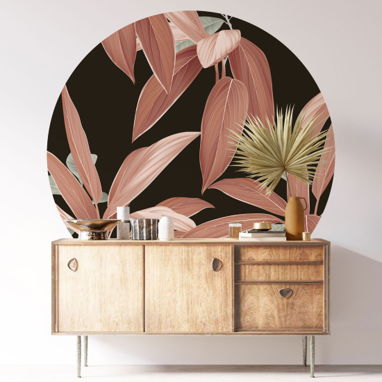 Adesivo Murale Cerchio / Rotondo - Motivo botanico