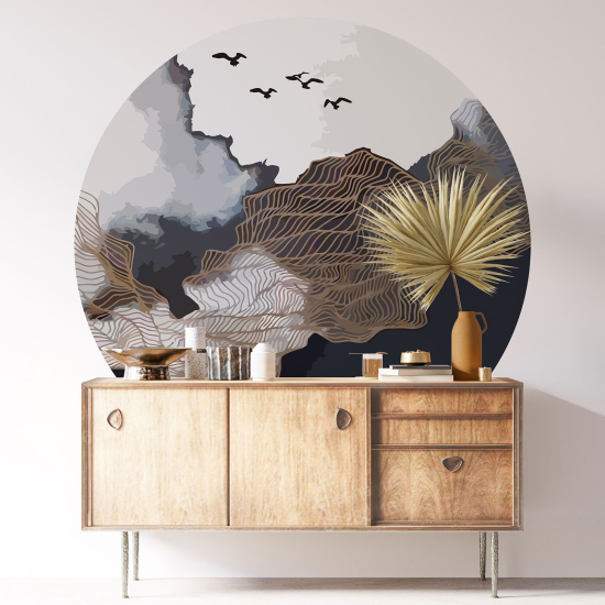 Adesivo Murale Cerchio / Rotondo - Paesaggio Design