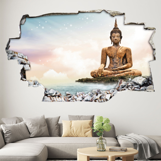 Adesivo murale effetto 3D - Buddha