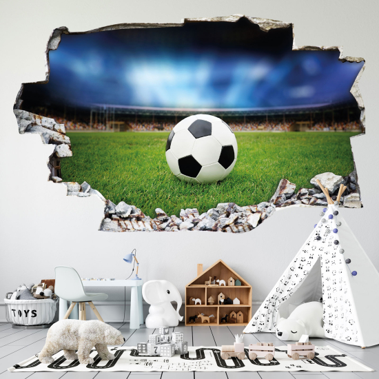 Adesivo murale effetto 3D - Calcio