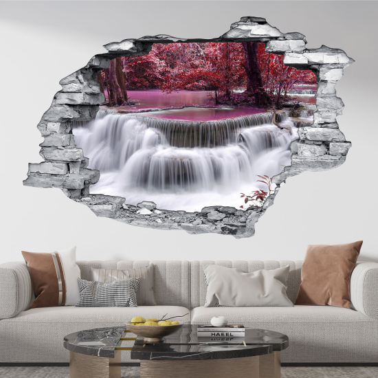 Adesivo murale effetto 3D - Cascata