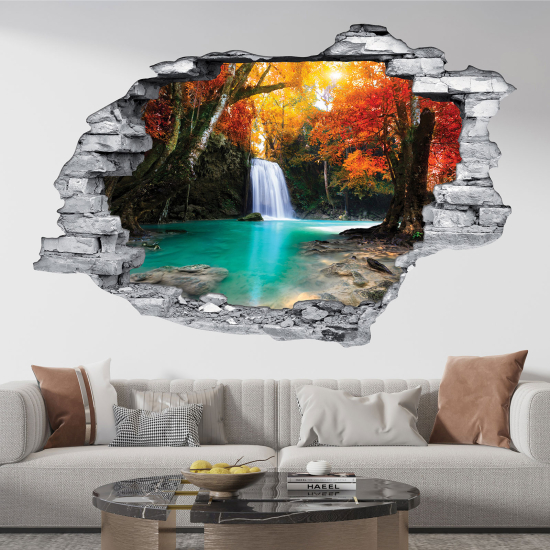 Adesivo murale effetto 3D - Cascata
