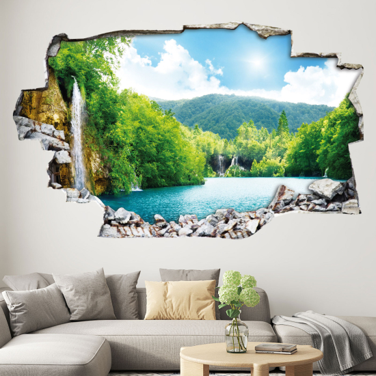 Adesivo murale effetto 3D - Cascata