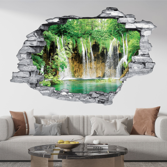 Adesivo murale effetto 3D - Cascate