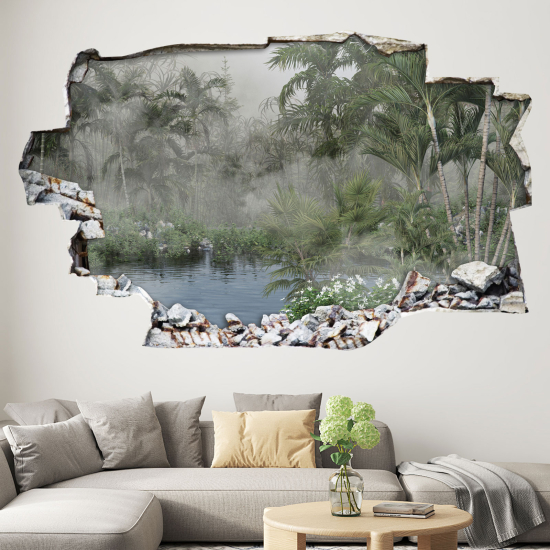 Adesivo murale effetto 3D - Fiume