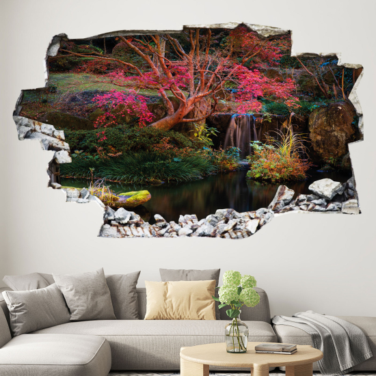 Adesivo murale effetto 3D - Foresta Incantata