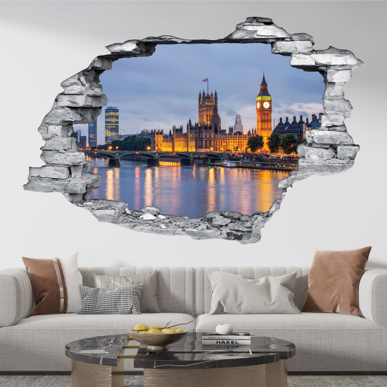 Adesivo murale effetto 3D - Londra
