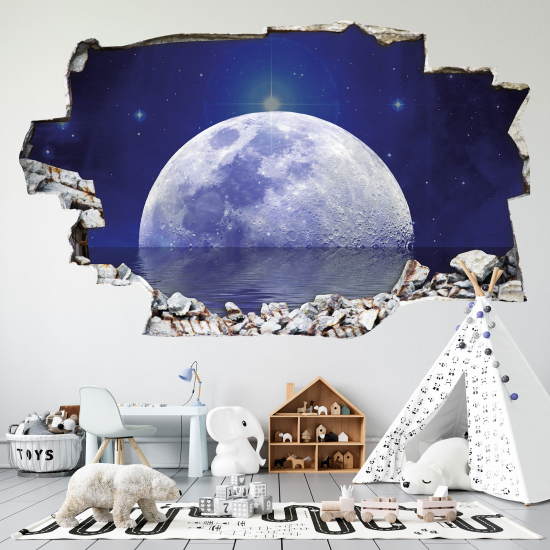 Adesivo murale effetto 3D - Luna