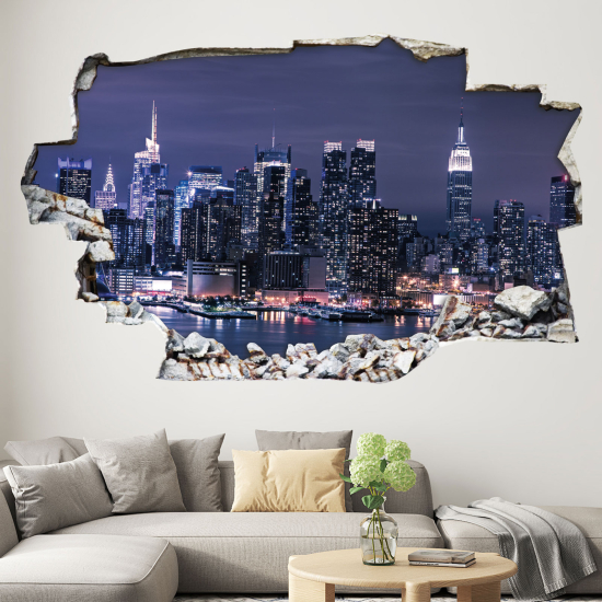 Adesivo murale effetto 3D - New York