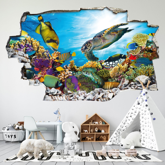Adesivo murale effetto 3D - Oceano