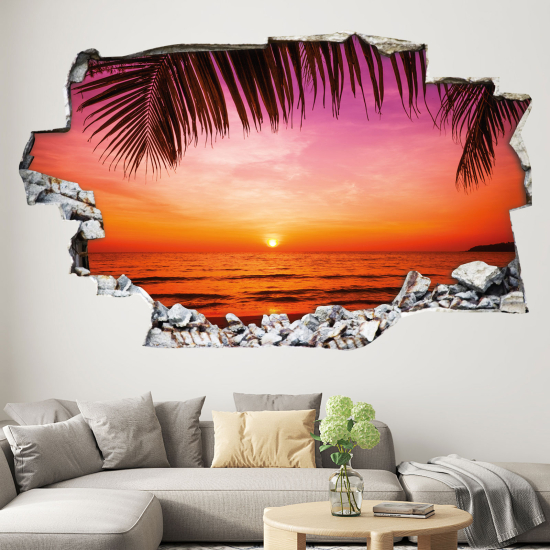Adesivo murale effetto 3D - Vista Mare