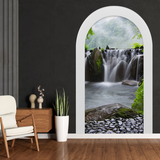 Adesivo Murale - Illusione ottica - Arco - Cascata
