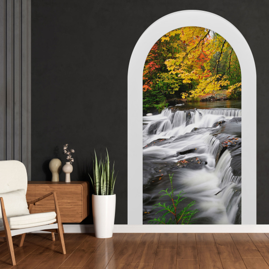 Adesivo Murale - Illusione ottica - Arco - Cascata