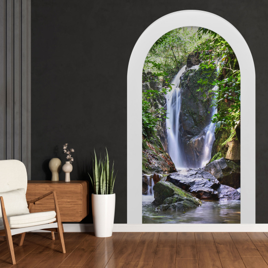 Adesivo Murale - Illusione ottica - Arco - Cascata