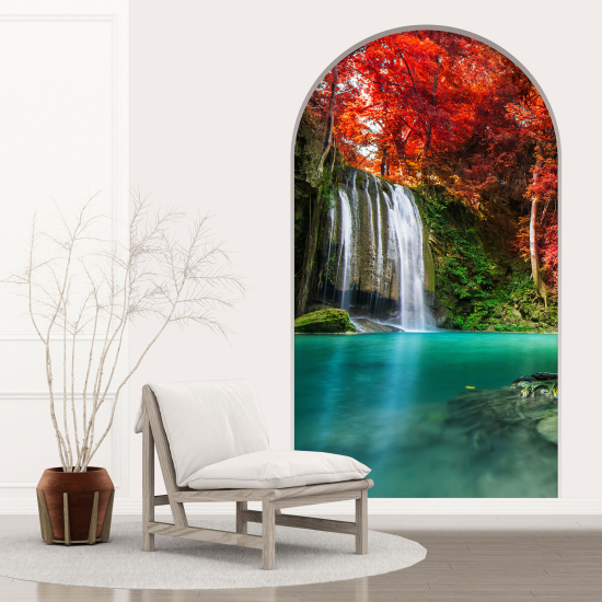 Adesivo Murale - Illusione ottica - Arco - Cascata