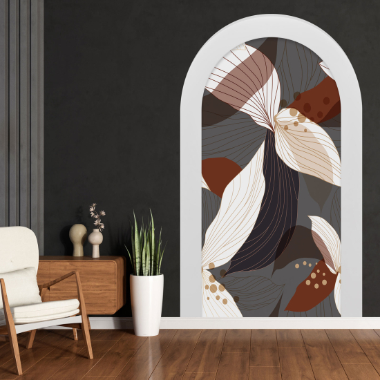 Adesivo Murale - Illusione ottica - Arco - Fiori