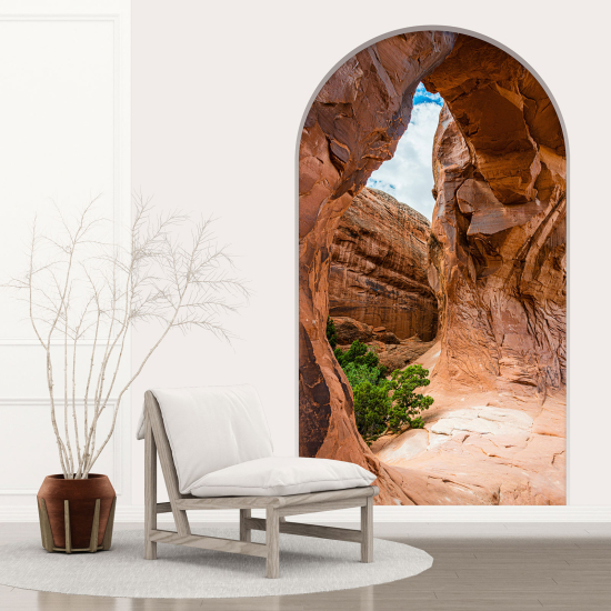 Adesivo Murale - Illusione ottica - Arco - Grand Canyon