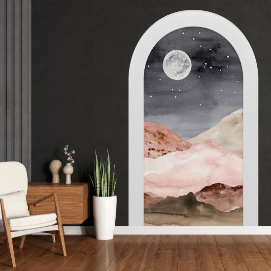 Adesivo Murale - Illusione ottica - Arco - Paesaggio Boho