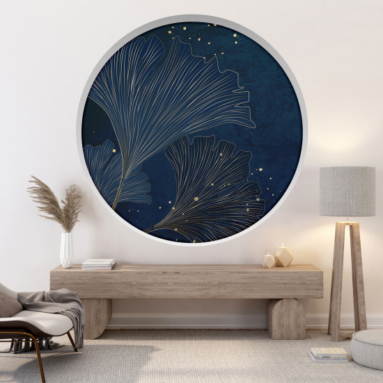 Adesivo Murale - Illusione ottica - Arco rotondo - Fiori