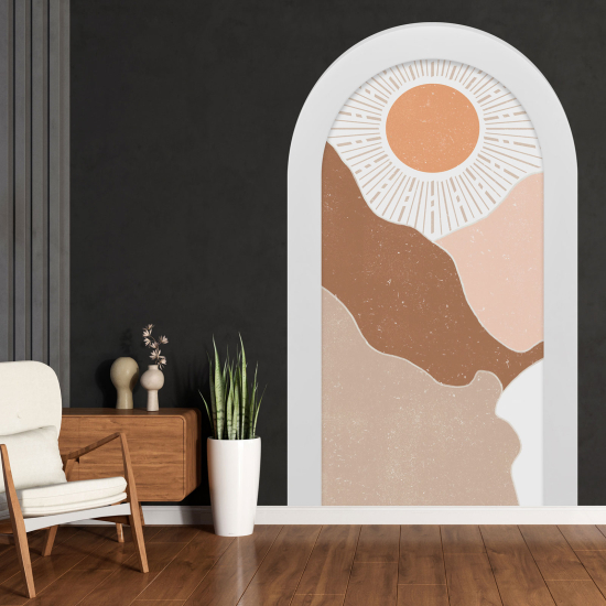 Adesivo Murale - Illusione ottica - Arco - Sole Boho