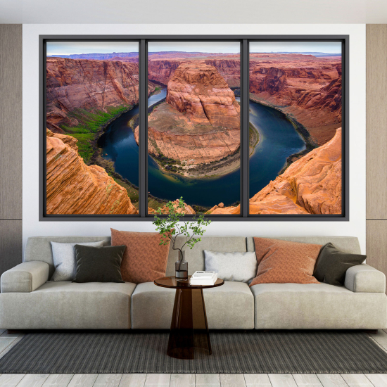 Adesivo Murale - Illusione ottica - Finestra - Grand Canyon