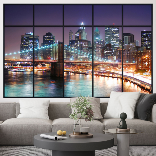 Adesivo Murale - Illusione ottica - Finestra - New York