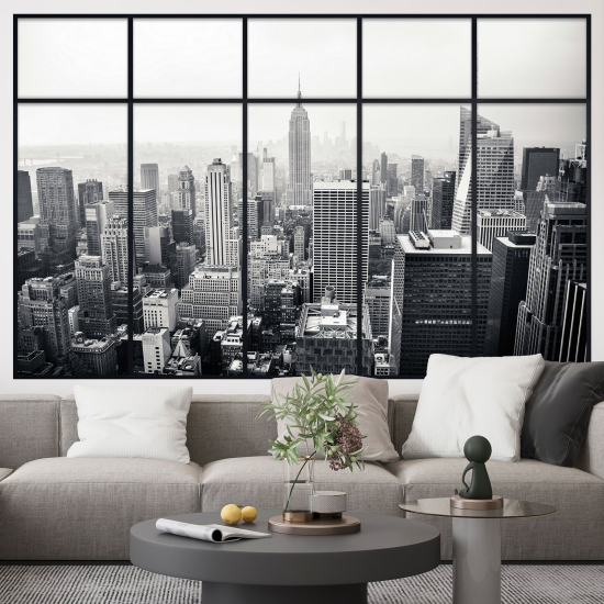 Adesivo Murale - Illusione ottica - Finestra - New York
