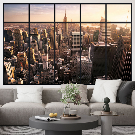 Adesivo Murale - Illusione ottica - Finestra - New York
