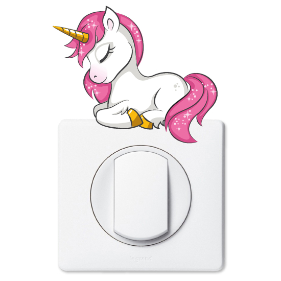 Adesivo per interruttore - Unicorno