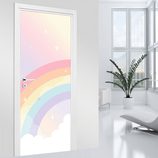 Adesivo per porta - Arcobaleno