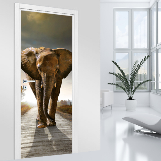Adesivo per porta - Elefante