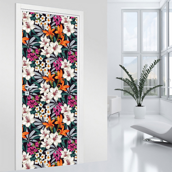 Adesivo per porta - Fiori