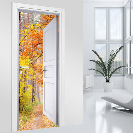 Adesivo per porta - Foresta