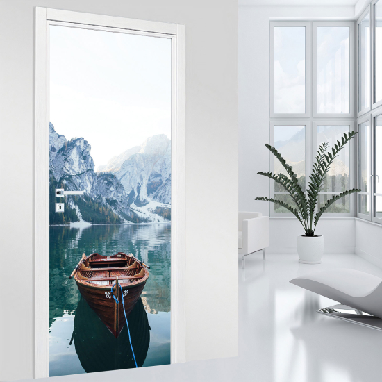 Adesivo per porta - Lago e Montagna