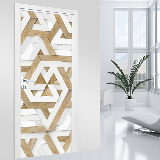 Adesivo per porta - Motivo geometrico