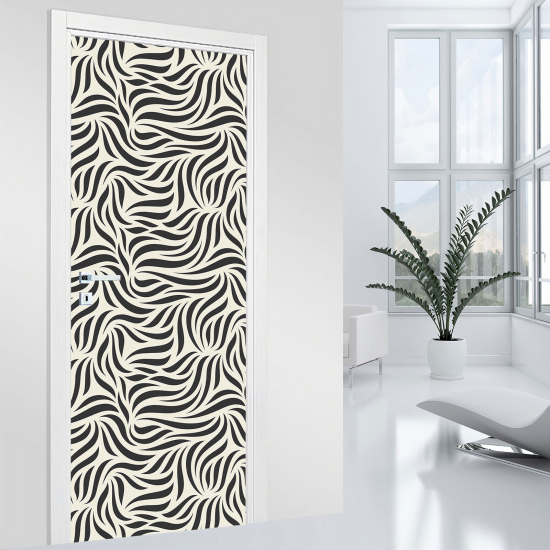Adesivo per porta - Nero e Bianco