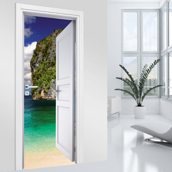Adesivo per porta - Spiaggia