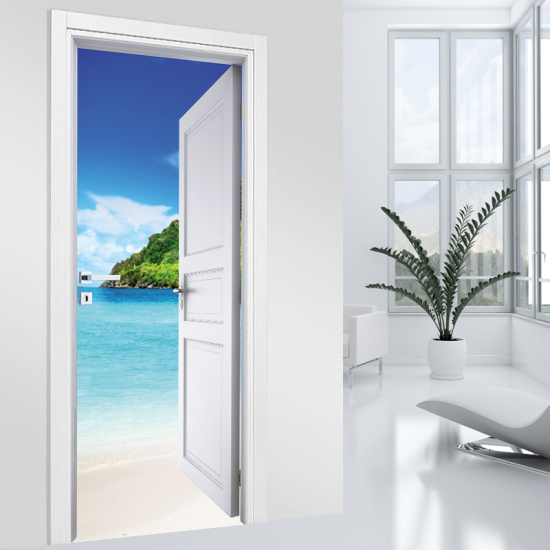 Adesivo per porta - Vista Mare