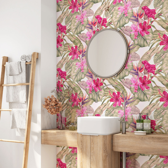 Alzatina adesiva per bagno - Fiori