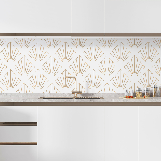Alzatina adesiva per cucina - Motivo geometrico