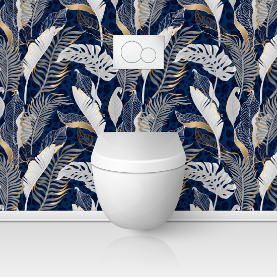 Alzatina adesiva per WC - Foglie Tropicali