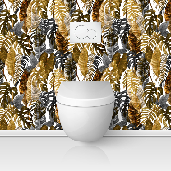 Alzatina adesiva per WC - Foglie Tropicali