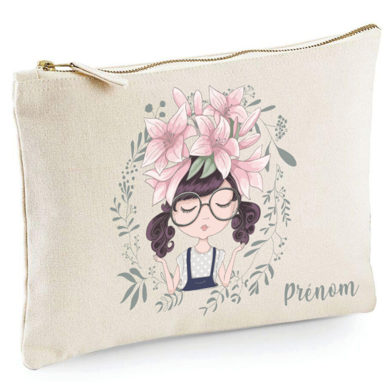 Astuccio personalizzato - Bambina fiori