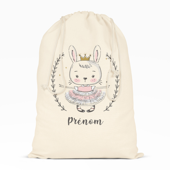 Borsa con coulisse personalizzata - Coniglietta ballerina