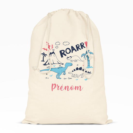 Borsa con coulisse personalizzata - Dinosauri