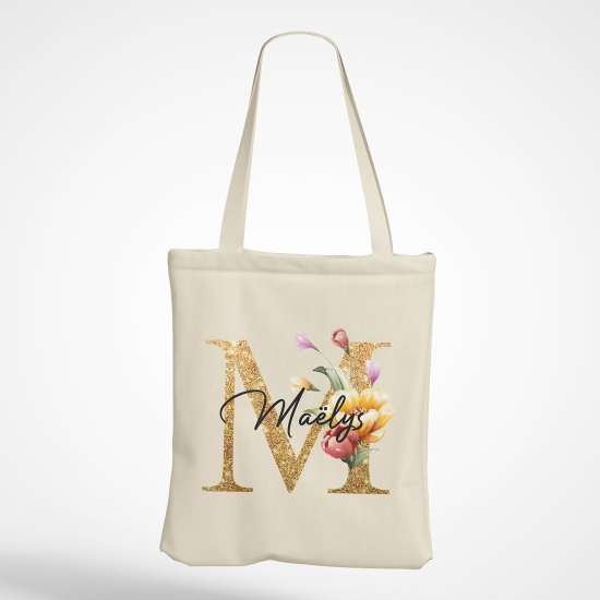 Borsa tote bag Monogram personalizzato - Lettera M