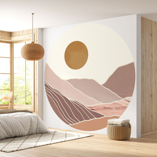 Carta da parati Cerchio / Rotondo - Paesaggio boho