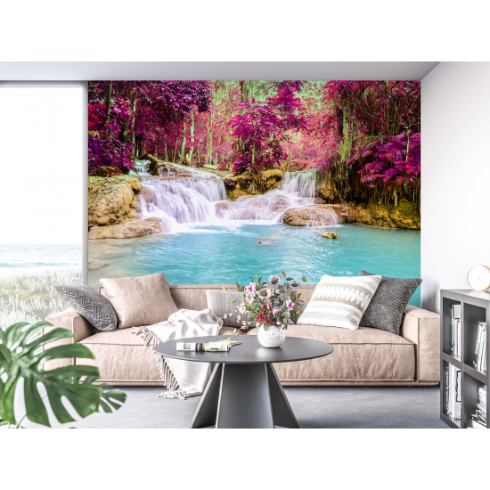 Carta da parati panoramica - Cascate Fiori rosa