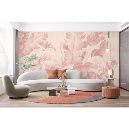 Carta da parati panoramica - Fenicotteri rosa